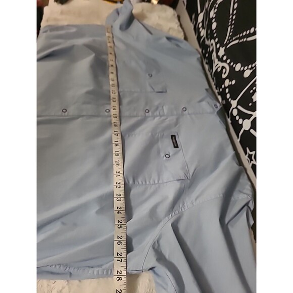 Wrangler Shirt Mens 3XL Outdoor Regular Fit Blue Button Snap Short Sleeve Vent - Picture 6 of 8